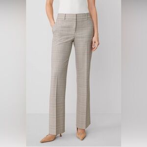 Ann Taylor Beige Plaid Trousers
